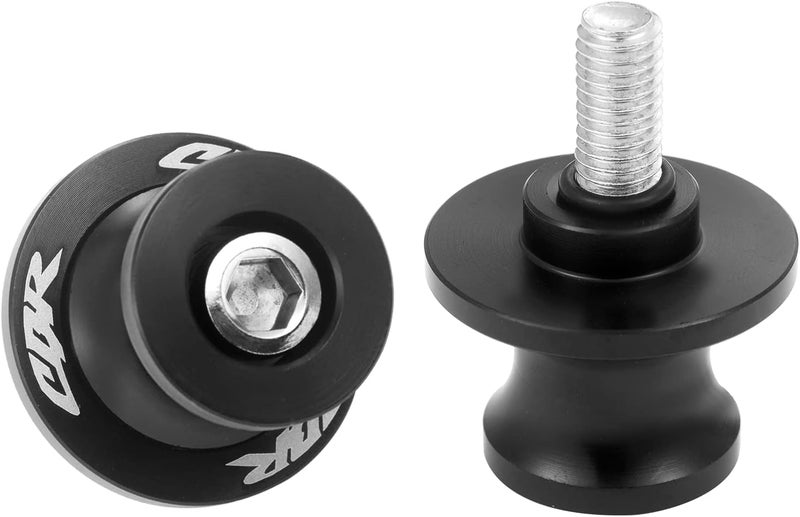 Coxotom 2Pcs Motorcycle Swing Arm Spools for Honda CBR150 CBR100F CBR1000RR CBR1100XX CBR125 CBR250 CBR400RR CBR400F CBR450SR CBR600RR CBR900RR CBR954RR Aluminum (Black) - Image 1